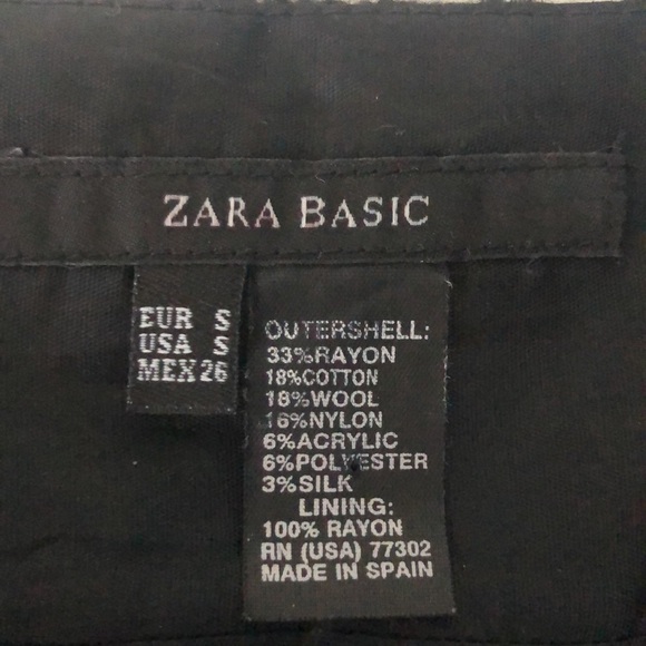 Zara Basic Woman’s Wool Blend Fit Flare Mini Dress Size S - Picture 10 of 13